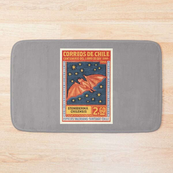 Item preview, Chile Bat Stamp Poster designed and sold by retrographics.