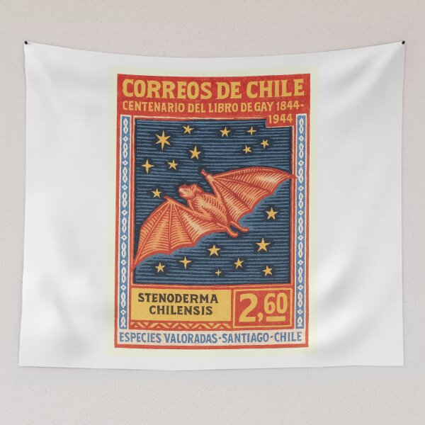 Item preview, Chile Bat Stamp Poster designed and sold by retrographics.