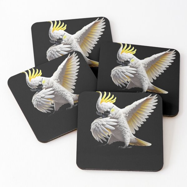 Item preview, Dabbing Sulphur-Crested Cockatoo Parrot Lover Birding designed and sold by Kimberley King Art  King Art.