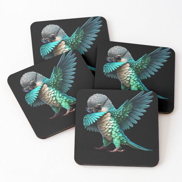 Item preview, Dabbing Turquoise Green Cheeked Conure Parrot Lover Birding designed and sold by Kimberley King Art  King Art.