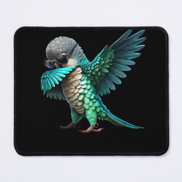 Item preview, Dabbing Turquoise Green Cheeked Conure Parrot Lover Birding designed and sold by Kimberley King Art  King Art.