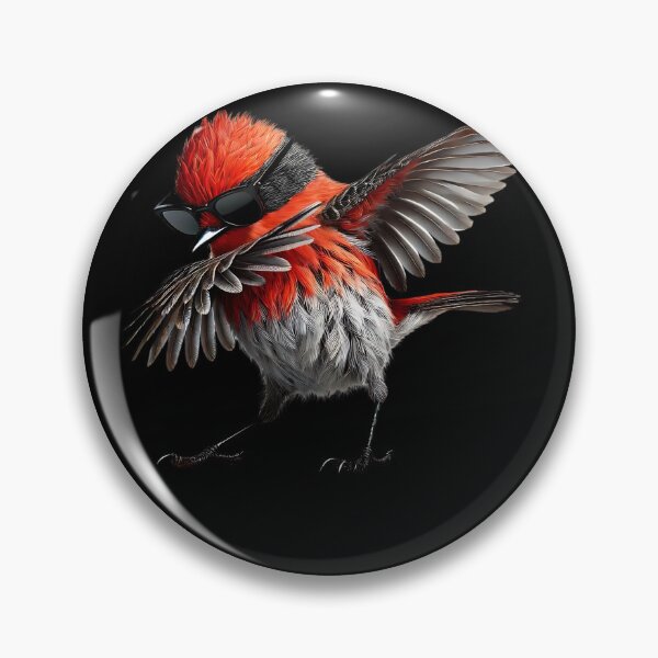Item preview, Dabbing Vermilion Flycatcher Bird Watcher Lover Birding designed and sold by Kimberley King Art  King Art.