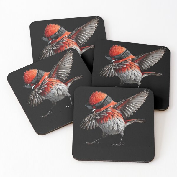 Item preview, Dabbing Vermilion Flycatcher Bird Watcher Lover Birding designed and sold by Kimberley King Art  King Art.