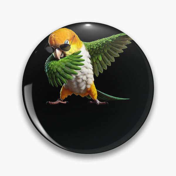 Item preview, Dabbing White Bellied Caique Parrot Lover Birding designed and sold by Kimberley King Art  King Art.