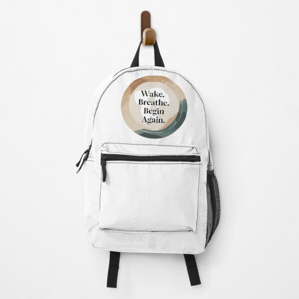 Item preview, Wake. Breathe. Begin Again – Zen Minimalist Quote Art designed and sold by Irene Catchmind.