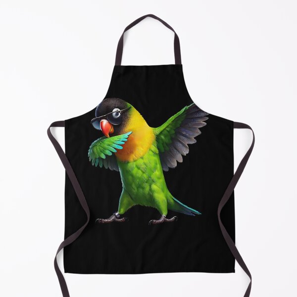 Item preview, Dabbing Yellow-collared Lovebird Parrot Lover Birding designed and sold by Kimberley King Art King Art.