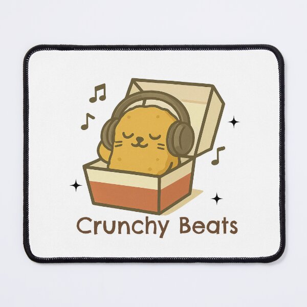 Item preview, Chicken Nugget with Headphones Funny Music Crunchy Beats - Minimalist Animal Art designed and sold by BeaverFriends.