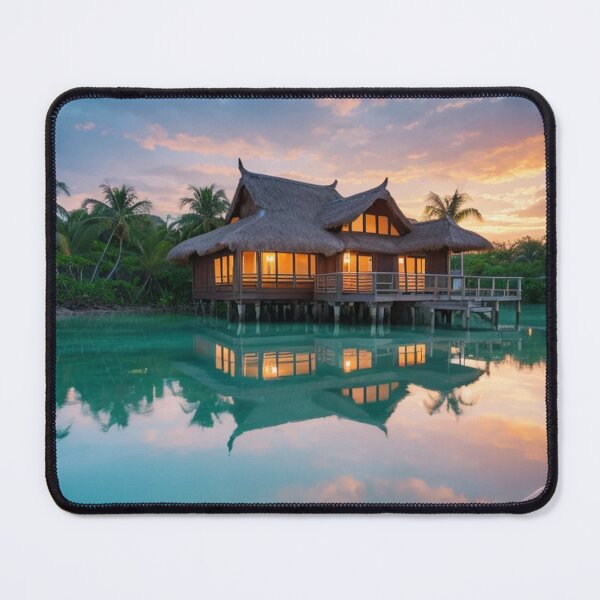Item preview, Overwater Cottage Landscape designed and sold by vekotpu.