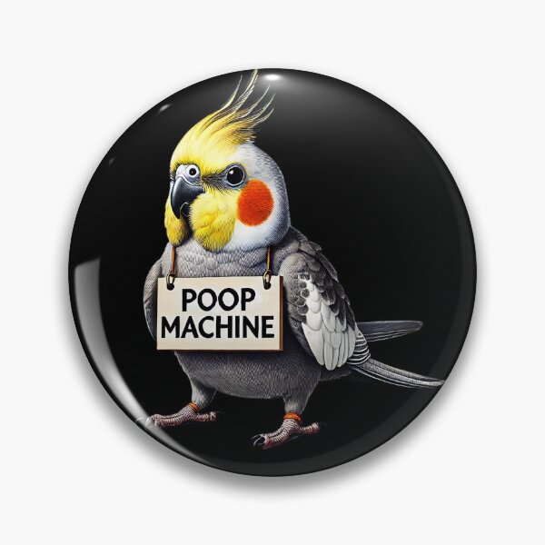 Item preview, Funny Poop Machine Cockatiel Parrot Lover Birding Meme designed and sold by Kimberley King Art  King Art.
