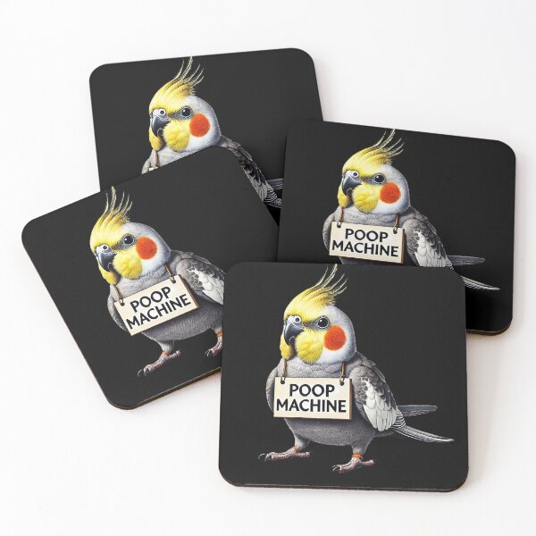 Item preview, Funny Poop Machine Cockatiel Parrot Lover Birding Meme designed and sold by Kimberley King Art  King Art.