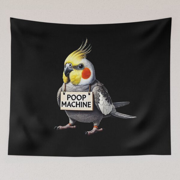 Item preview, Funny Poop Machine Cockatiel Parrot Lover Birding Meme designed and sold by Kimberley King Art  King Art.