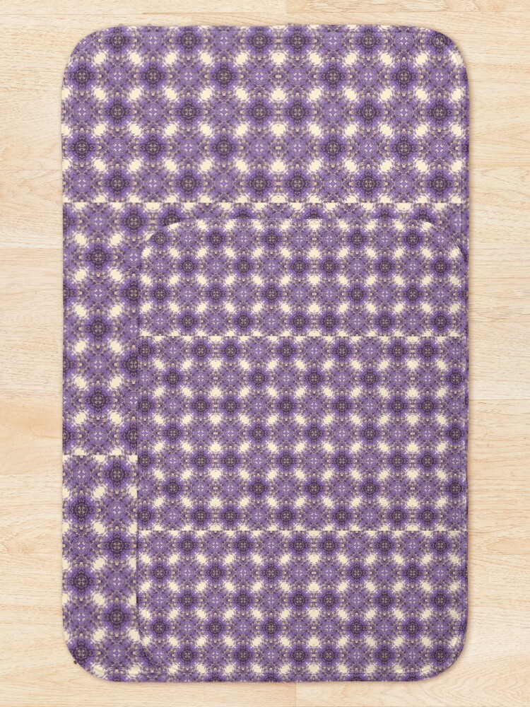 Thumbnail 5 of 6, Bath Mat, Jacaranda Kaleidoscope pattern designed and sold by RoydonRoadTees.