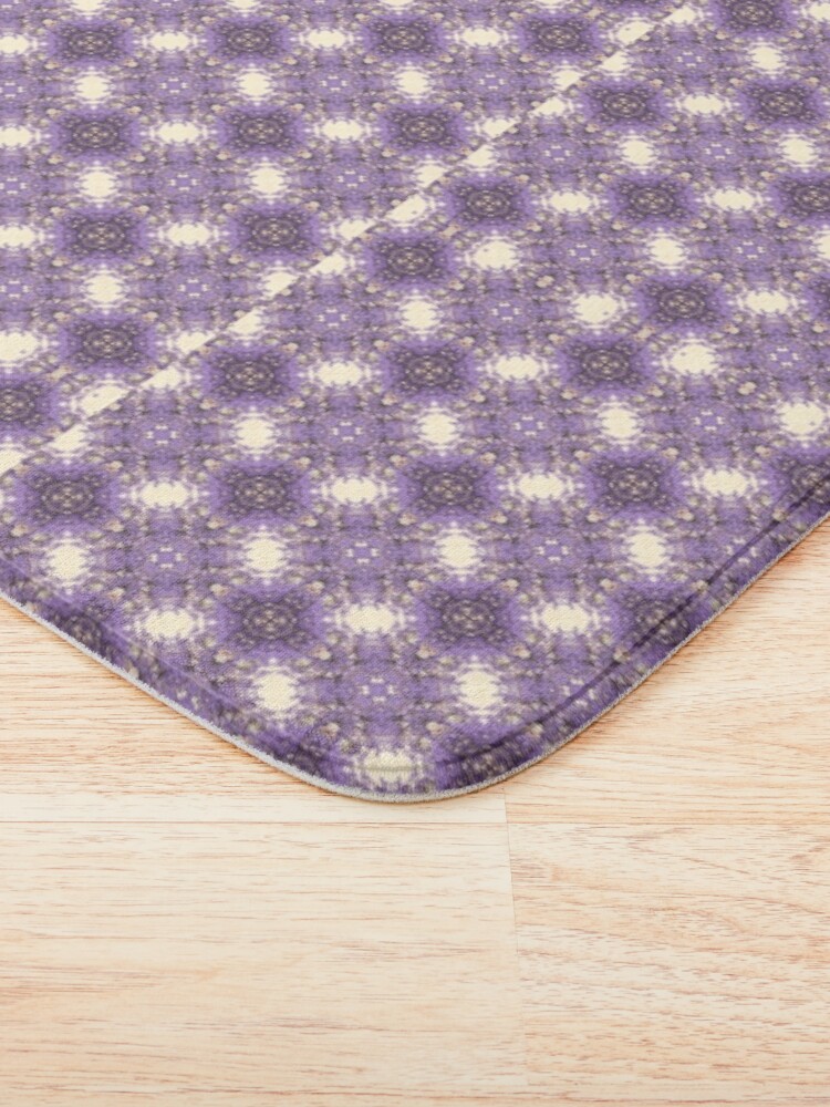 Thumbnail 3 of 6, Bath Mat, Jacaranda Kaleidoscope pattern designed and sold by RoydonRoadTees.