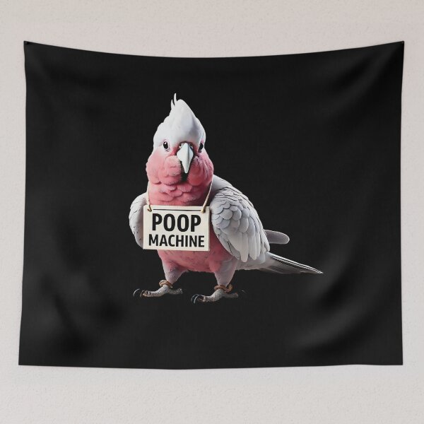 Item preview, Funny Poop Machine Cockatoo Galah Parrot Lover Birding Meme designed and sold by Kimberley King Art  King Art.