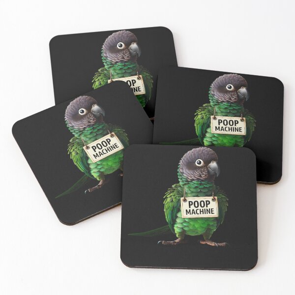 Item preview, Funny Poop Machine Dusky Conure Parrot Lover Birding Meme designed and sold by Kimberley King Art  King Art.