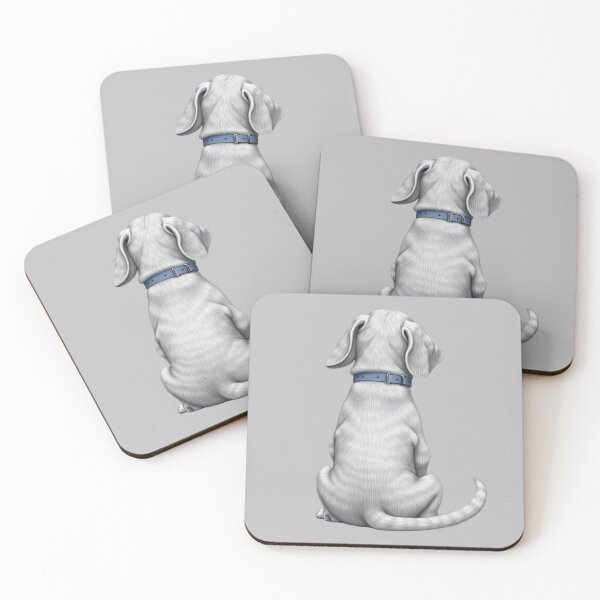 Item preview, "Lonely Puppy from Behind – Cute Cartoon Dog Art designed and sold by Prapan.