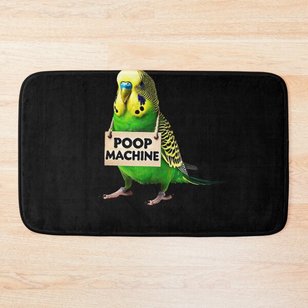 Item preview, Funny Poop Machine Green Budgerigar Parakeet Parrot Lover Birding Meme designed and sold by Kimberley King Art  King Art.