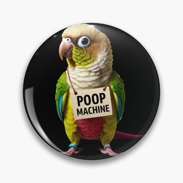 Item preview, Funny Poop Machine Green Cheeked Pineapple Conure Parrot Lover Birding Meme designed and sold by Kimberley King Art  King Art.