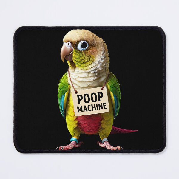 Item preview, Funny Poop Machine Green Cheeked Pineapple Conure Parrot Lover Birding Meme designed and sold by Kimberley King Art  King Art.
