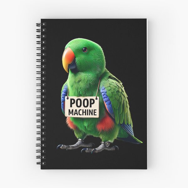 Item preview, Funny Poop Machine Green Eclectus Parrot Lover Birding Meme designed and sold by Kimberley King Art  King Art.
