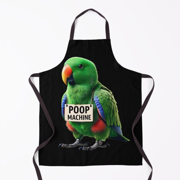 Item preview, Funny Poop Machine Green Eclectus Parrot Lover Birding Meme designed and sold by Kimberley King Art King Art.