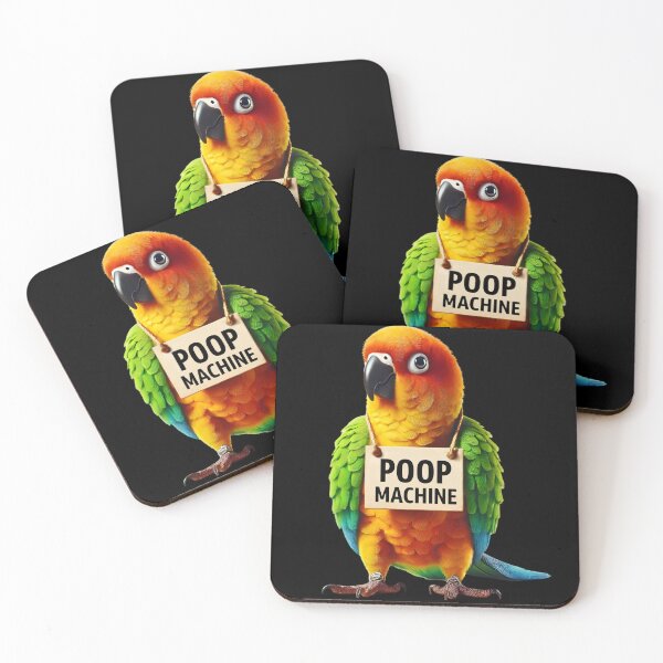 Item preview, Funny Poop Machine Jenday Conure Parrot Lover Birding Meme designed and sold by Kimberley King Art  King Art.