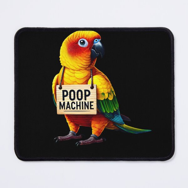 Item preview, Funny Poop Machine Sun Conure Parrot Lover Birding Meme designed and sold by Kimberley King Art King Art.