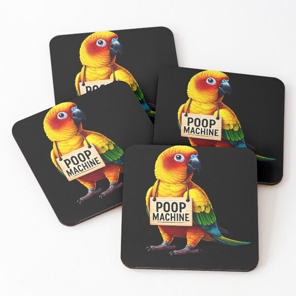 Item preview, Funny Poop Machine Sun Conure Parrot Lover Birding Meme designed and sold by Kimberley King Art  King Art.