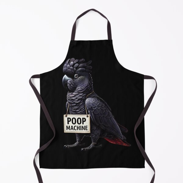 Item preview, Funny Poop Machine Black Cockatoo Parrot Lover Birding Meme designed and sold by Kimberley King Art King Art.