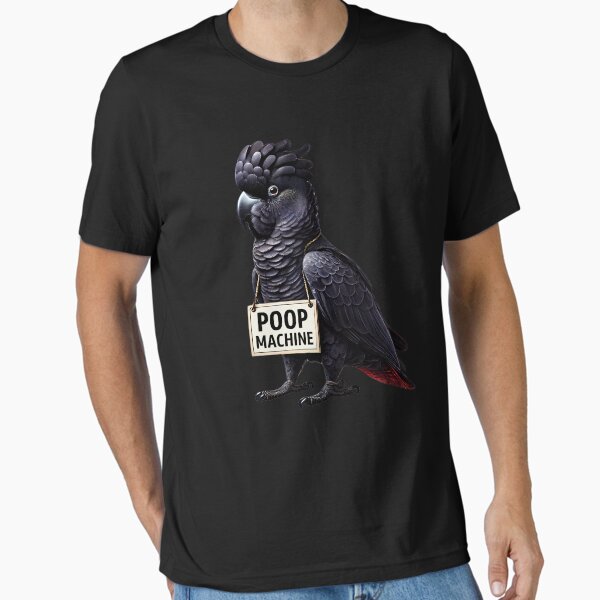 Item preview, Funny Poop Machine Black Cockatoo Parrot Lover Birding Meme designed and sold by Kimberley King Art  King Art.