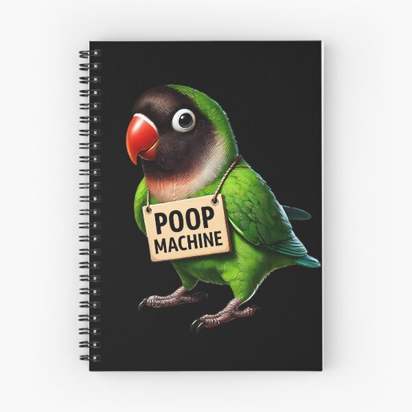 Item preview, Funny Poop Machine Black-Cheeked Lovebird Parrot Lover Birding Meme designed and sold by Kimberley King Art  King Art.