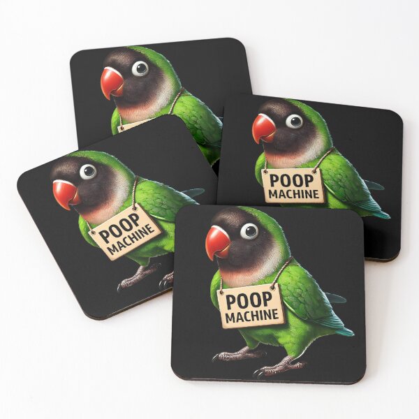 Item preview, Funny Poop Machine Black-Cheeked Lovebird Parrot Lover Birding Meme designed and sold by Kimberley King Art  King Art.