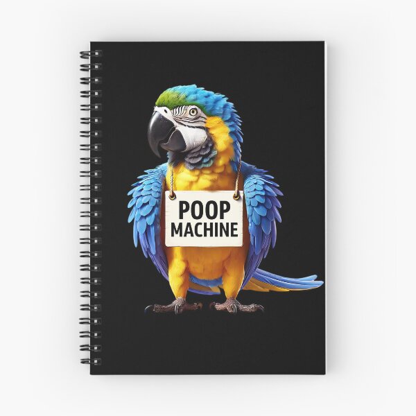 Item preview, Funny Poop Machine Blue and Gold Macaw Parrot Lover Birding Meme designed and sold by Kimberley King Art  King Art.