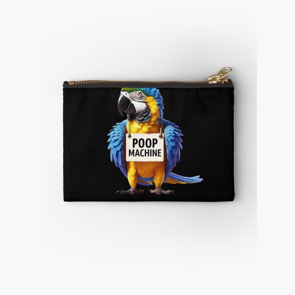 Item preview, Funny Poop Machine Blue and Gold Macaw Parrot Lover Birding Meme designed and sold by Kimberley King Art  King Art.