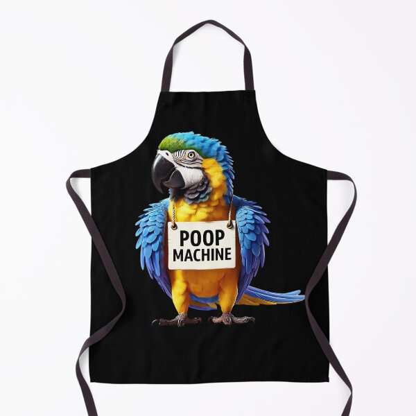 Item preview, Funny Poop Machine Blue and Gold Macaw Parrot Lover Birding Meme designed and sold by Kimberley King Art King Art.