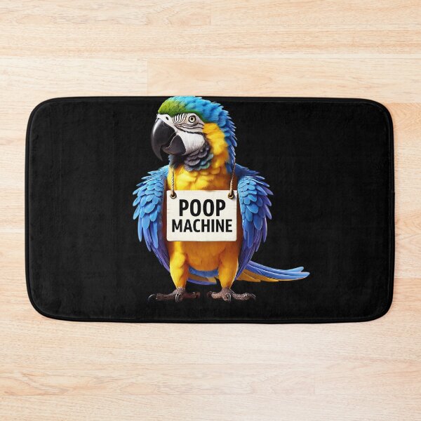 Item preview, Funny Poop Machine Blue and Gold Macaw Parrot Lover Birding Meme designed and sold by Kimberley King Art  King Art.