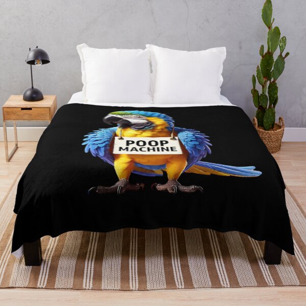 Item preview, Funny Poop Machine Blue and Gold Macaw Parrot Lover Birding Meme designed and sold by Kimberley King Art  King Art.