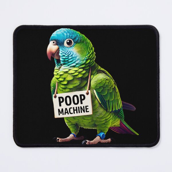 Item preview, Funny Poop Machine Blue Crowned Conure Parrot Lover Birding Meme designed and sold by Kimberley King Art  King Art.