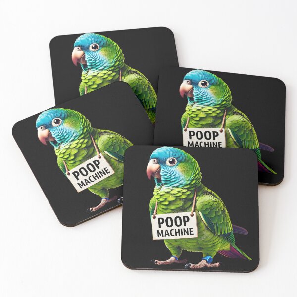 Item preview, Funny Poop Machine Blue Crowned Conure Parrot Lover Birding Meme designed and sold by Kimberley King Art  King Art.