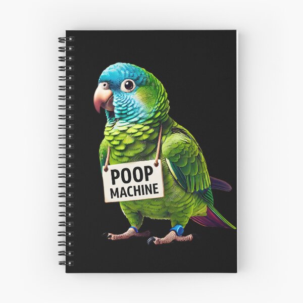 Item preview, Funny Poop Machine Blue Crowned Conure Parrot Lover Birding Meme designed and sold by Kimberley King Art  King Art.