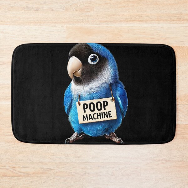 Item preview, Funny Poop Machine Blue Masked Lovebird Parrot Lover Birding Meme designed and sold by Kimberley King Art  King Art.