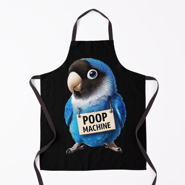 Item preview, Funny Poop Machine Blue Masked Lovebird Parrot Lover Birding Meme designed and sold by Kimberley King Art King Art.