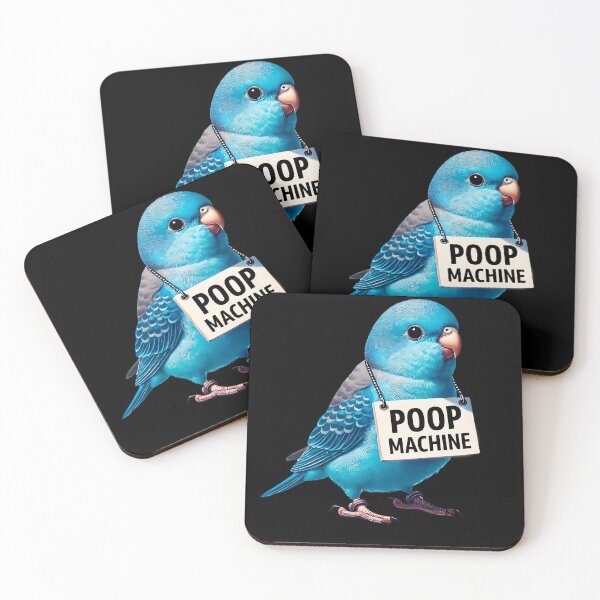 Item preview, Funny Poop Machine Blue Parrotlet Parrot Lover Birding Meme designed and sold by Kimberley King Art  King Art.