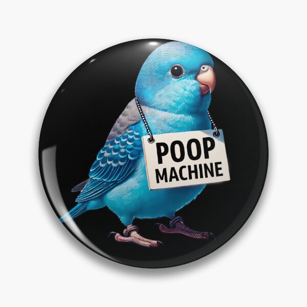 Item preview, Funny Poop Machine Blue Parrotlet Parrot Lover Birding Meme designed and sold by Kimberley King Art  King Art.