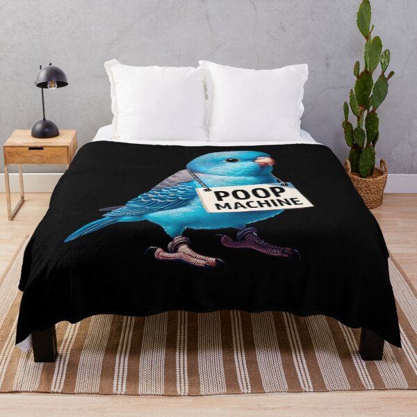 Item preview, Funny Poop Machine Blue Parrotlet Parrot Lover Birding Meme designed and sold by Kimberley King Art  King Art.