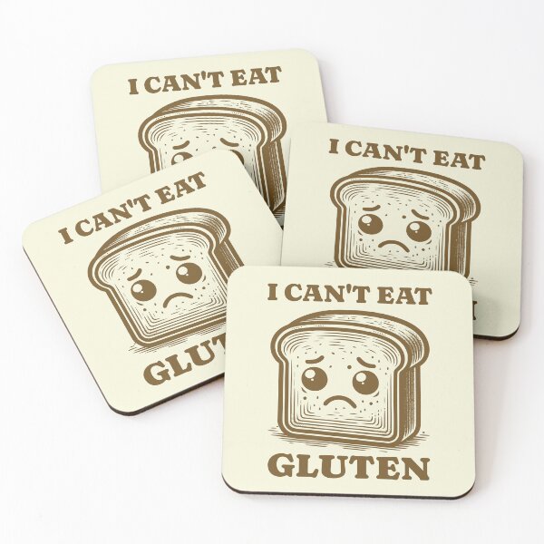Item preview, I Can't Eat Gluten Sad Bread Slice Gluten Allergy designed and sold by KLArtzStore.