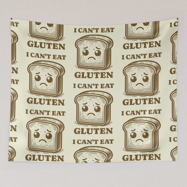 Item preview, I Can't Eat Gluten Sad Bread Slice Gluten Allergy designed and sold by KLArtzStore.