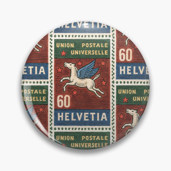Item preview, Switzerland Pegasus Stamp Poster designed and sold by retrographics.