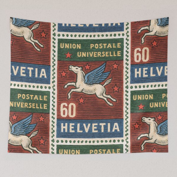Item preview, Switzerland Pegasus Stamp Poster designed and sold by retrographics.