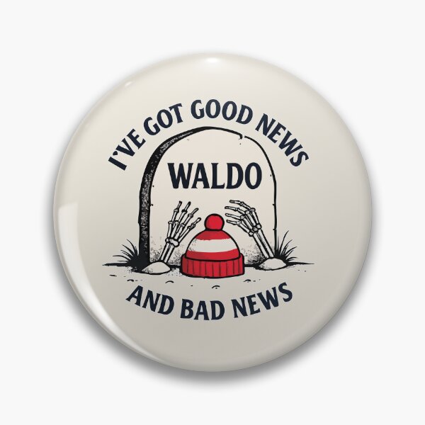 Item preview, Funny Waldo Parody Shirt I’ve Got Good News and Bad News Skeleton Grave Humor Tee for Men Women Dark Comedy Retro Pop Culture Gift designed and sold by XanaduHills.